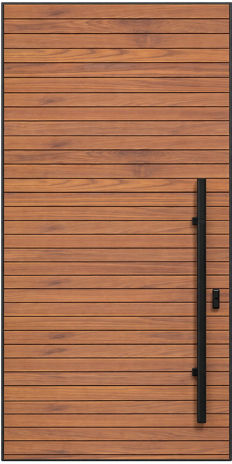 Braune moderne Drehtür Innovative Designtür Hochwertige Türen