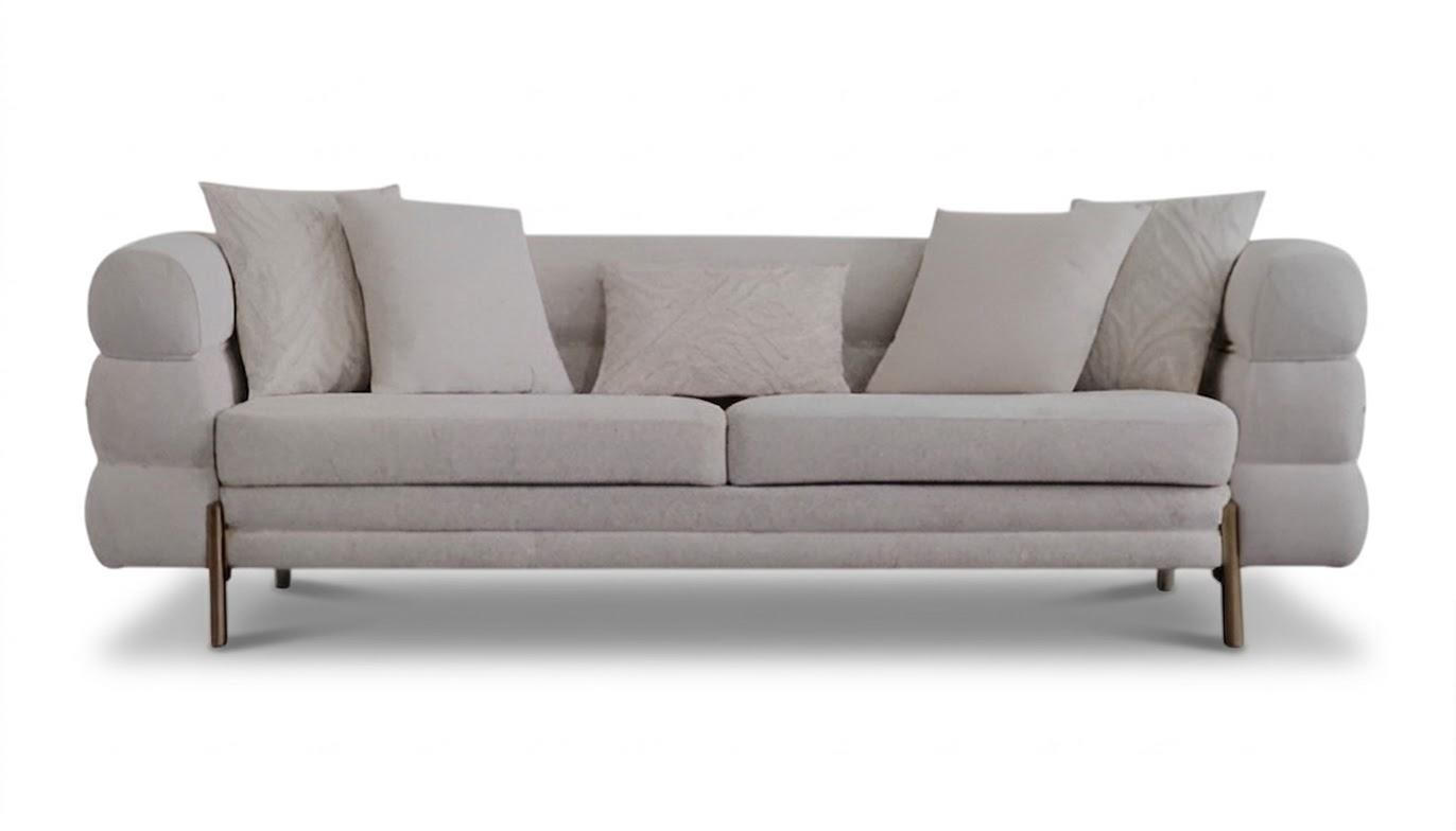 Modernes 3-Sitzer Sofa in Weib