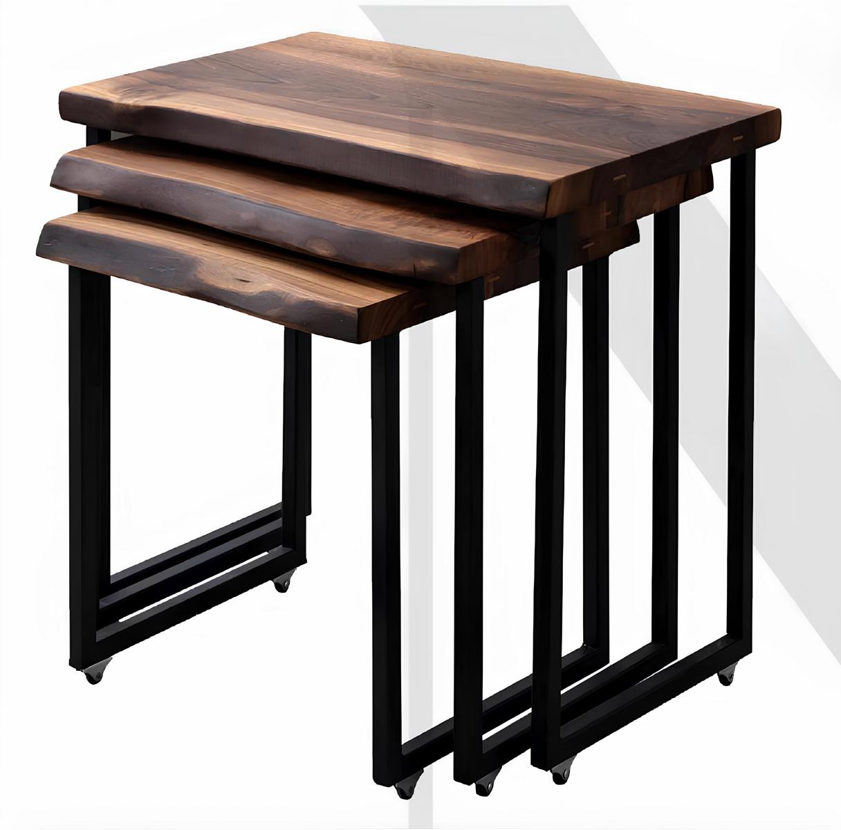 Satztische Stil modern Farbe braun neu bequem quadratisch praktisch