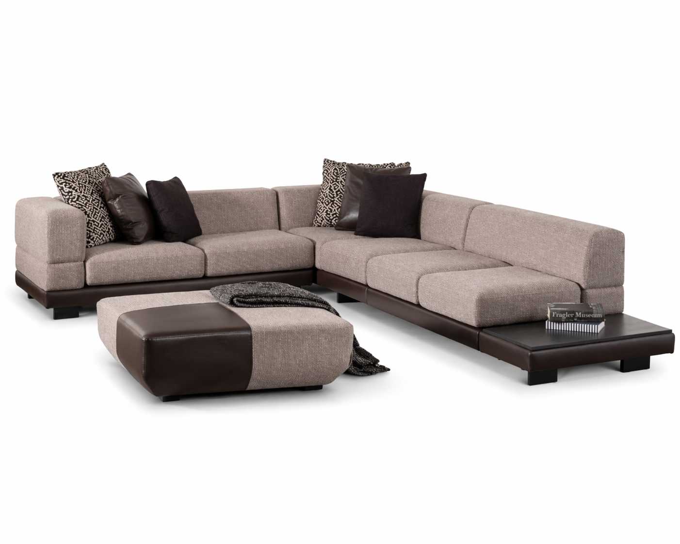 Wohnzimmer Moderner Set Ecksofa L-form mit Hocker Designer Polstermöbel