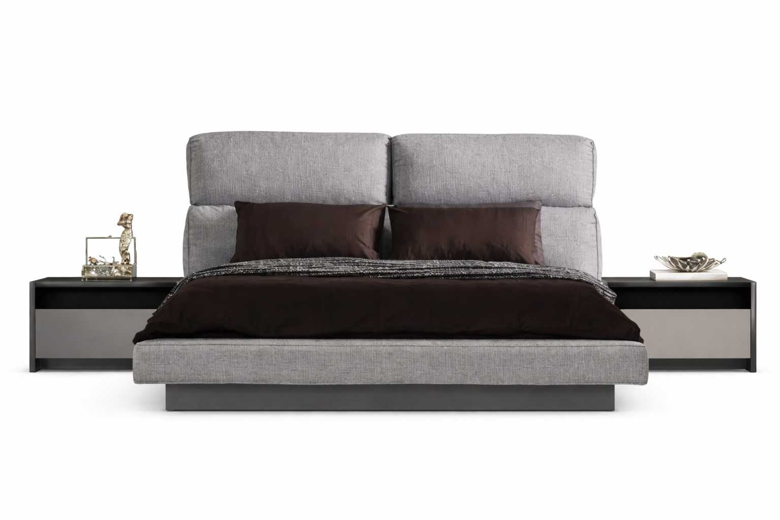 Schlafzimmer Designer Bett 2x Nachttische Luxuriöses Einrichtung Komplettes