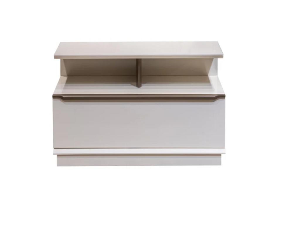 2xNachttisch Beige Moderner Stil Ordentlich Hell Stilvoll Elegant