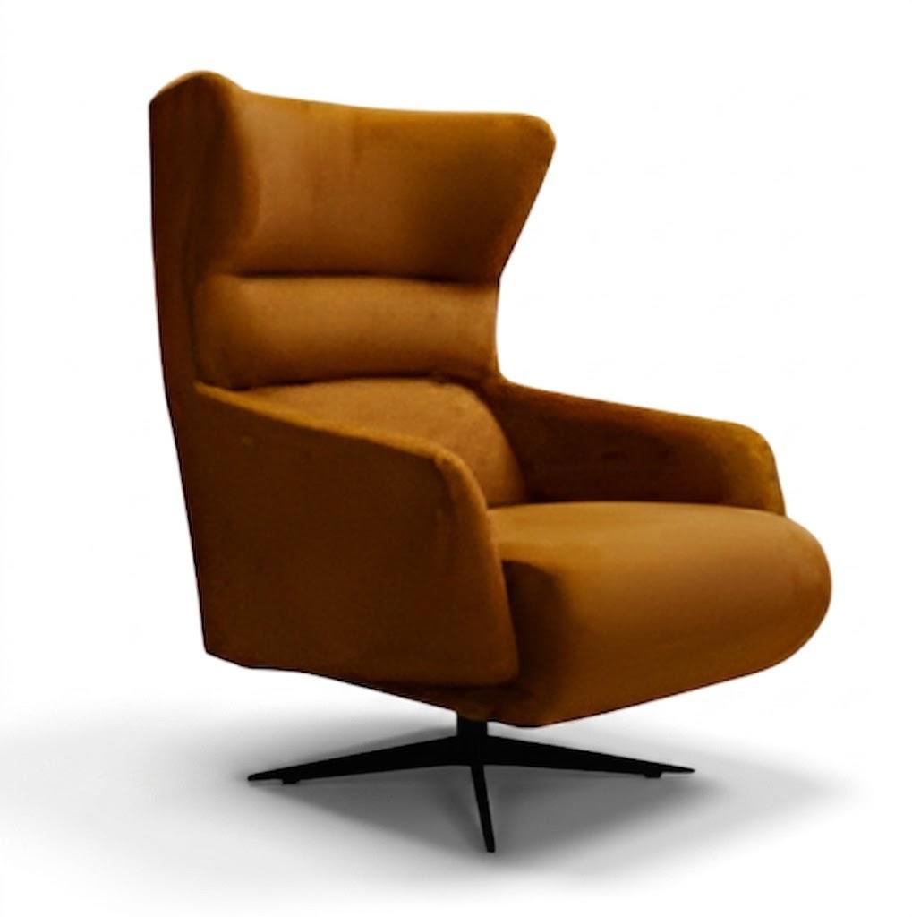 Modern Sessel Japandi Stil Holz Braun Modern Edel.