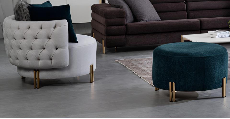 Design Sessel & Hocker Japandi Stil Modern.