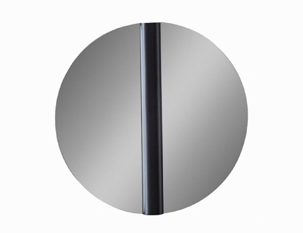 Wandspiegel Modern Rund Luxus Design Spiegel Schwarz Groß Metall