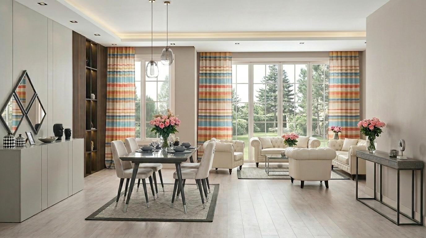 Tisch Spiegel Wohnzimmer Stil modern grau rechteckig ausziehbar praktisch