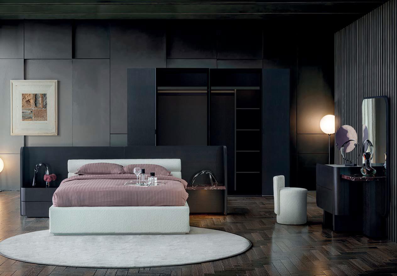 Schlafzimmer Set Modern Schwarz Weiß Edel Bett Schrank Komplett