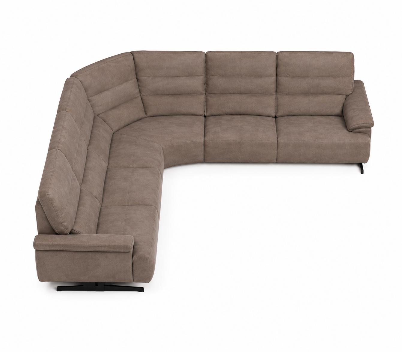 Italienisches Ecksofa L-form in Taupe für modernes Polstersofa Wohnzimmer