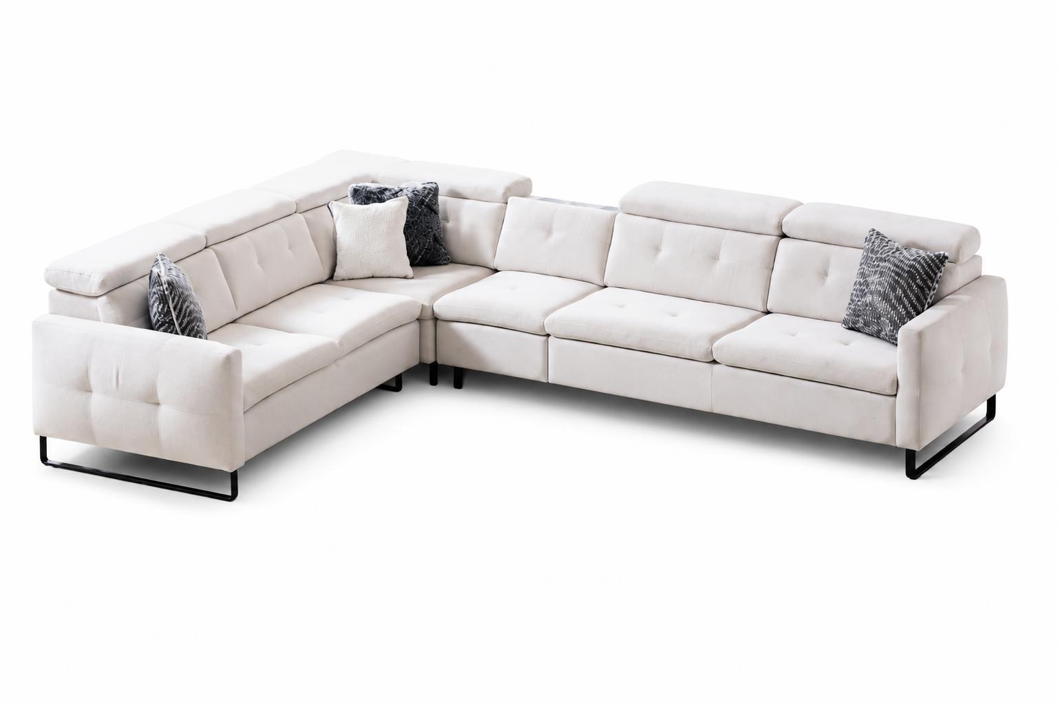 Italienisches Designer-L-Sofa Polstersofa Eleganter Möbel Wohnzimmer