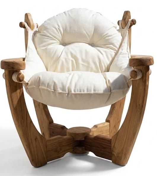 Sessel bequem weich geräumig schön moderner Stil weiß braun