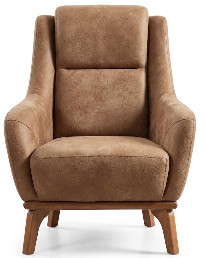 Sessel Braun Minimalistisches Design Moderner Stil Gemütlich Weich