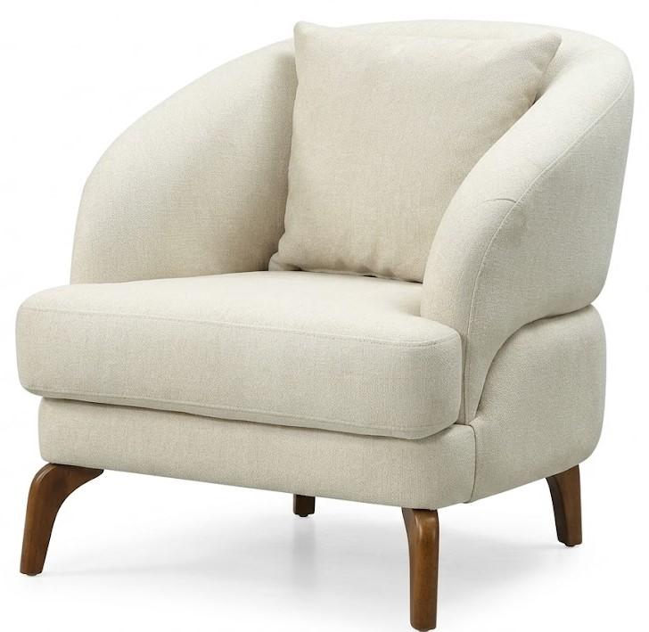 Sessel Weiß Minimalistisches Design moderner Stil Gemütlich Weich