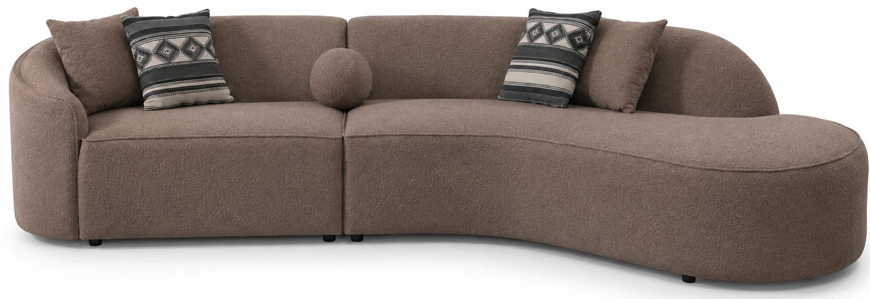 Ecksofa L-Form Braun Minimalistisches Design Moderner Stil Gemütlich