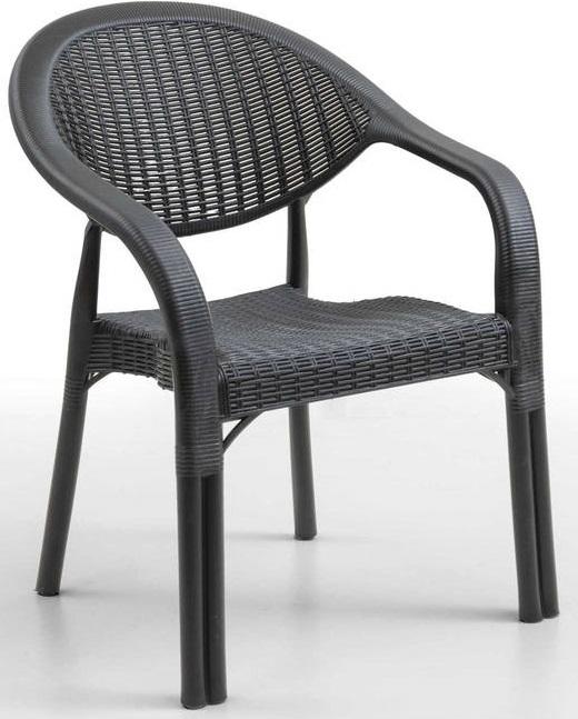 Stilvolle Stühl Kunststoff  4 Farben Schwarz Braun Anthrazit Cappuccino
