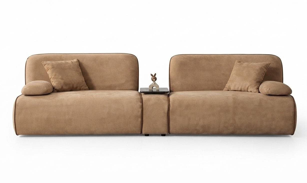 Sofa 4-Sitzer Moderner Stil Beige Luxuriöse Bequem Hochwertig