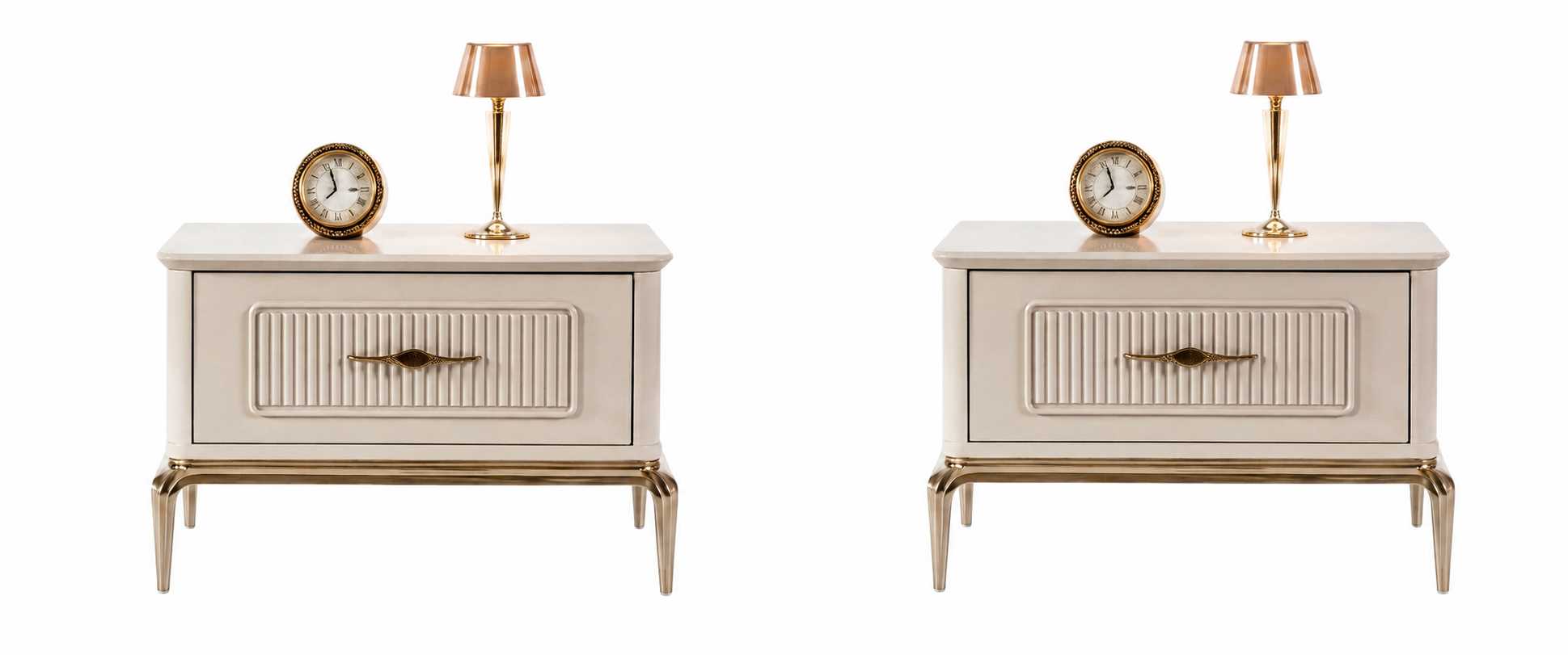 Nachttisch Beige Modern Luxus Nachttische Nachtkommode Tisch
