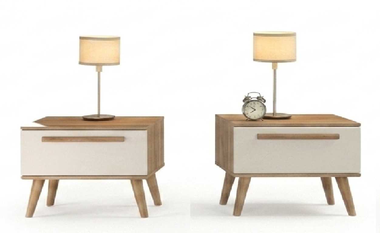 Nachttisch Beige Modern Luxus Nachtkonsole Beistelltisch Konsole