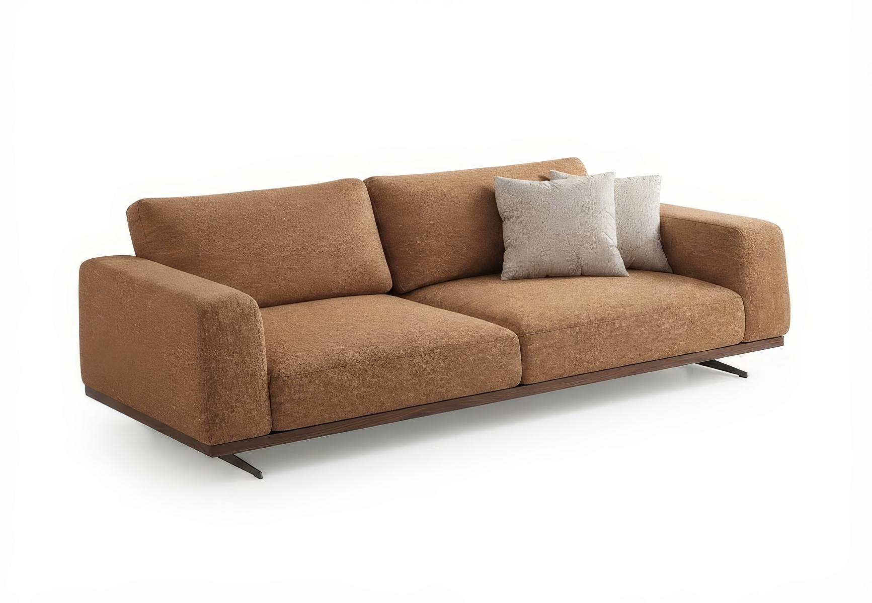 Sofa 3 Sitzer Modern Braun Edel Luxus Design Wohnzimmer Couch