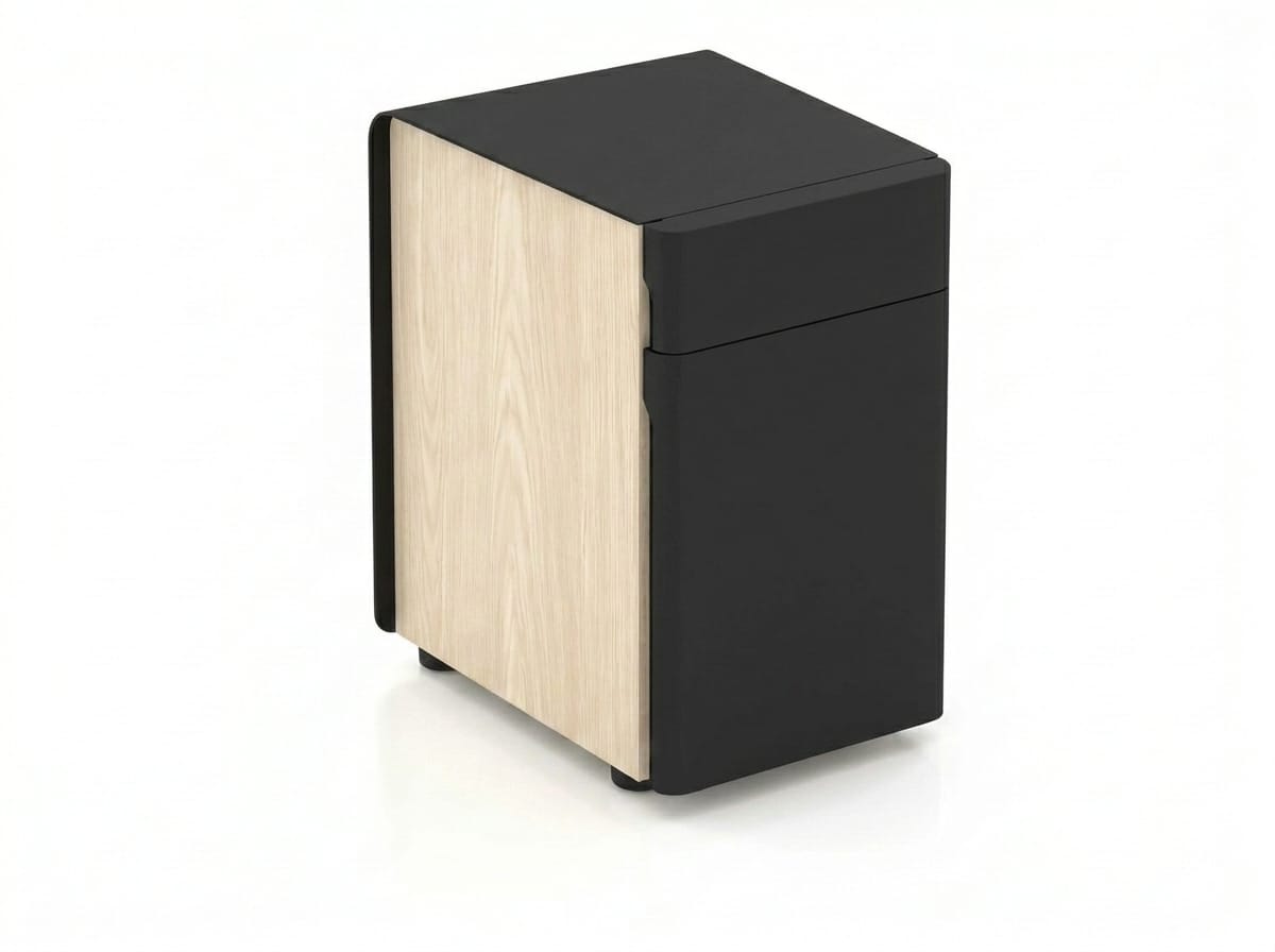 Modern Schwarz Kommode aus Holz Schubladen den Büro