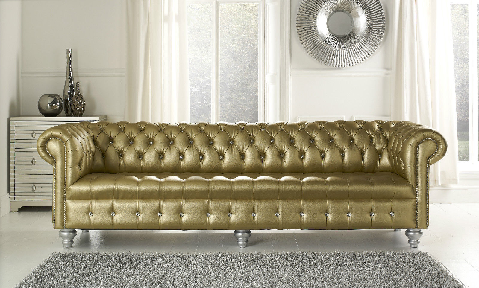 Chesterfield Ledersofa Sofa Couch XXL Big Luxus Designer Polster Garnitur