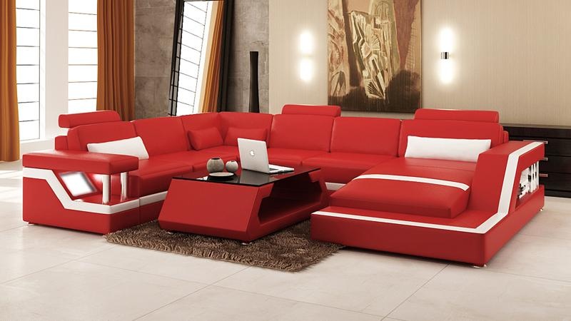 Ledersofa Couch Wohnlandschaft Ecksofa Eck Garnitur Design Modern Sofa