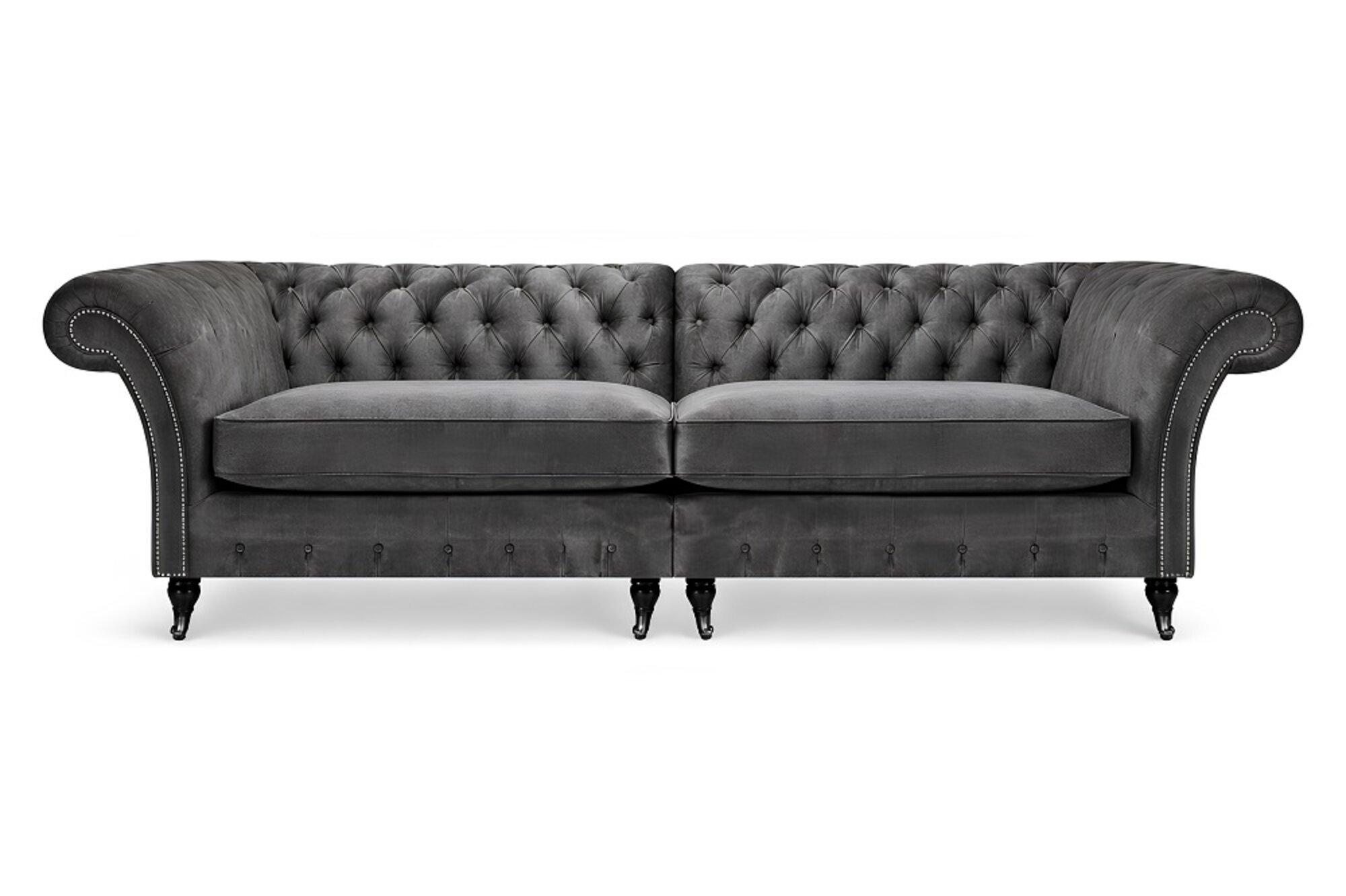 Chesterfield Textil Zweisitzer Sofa Couch Modern Design Möbel Textil Sofort