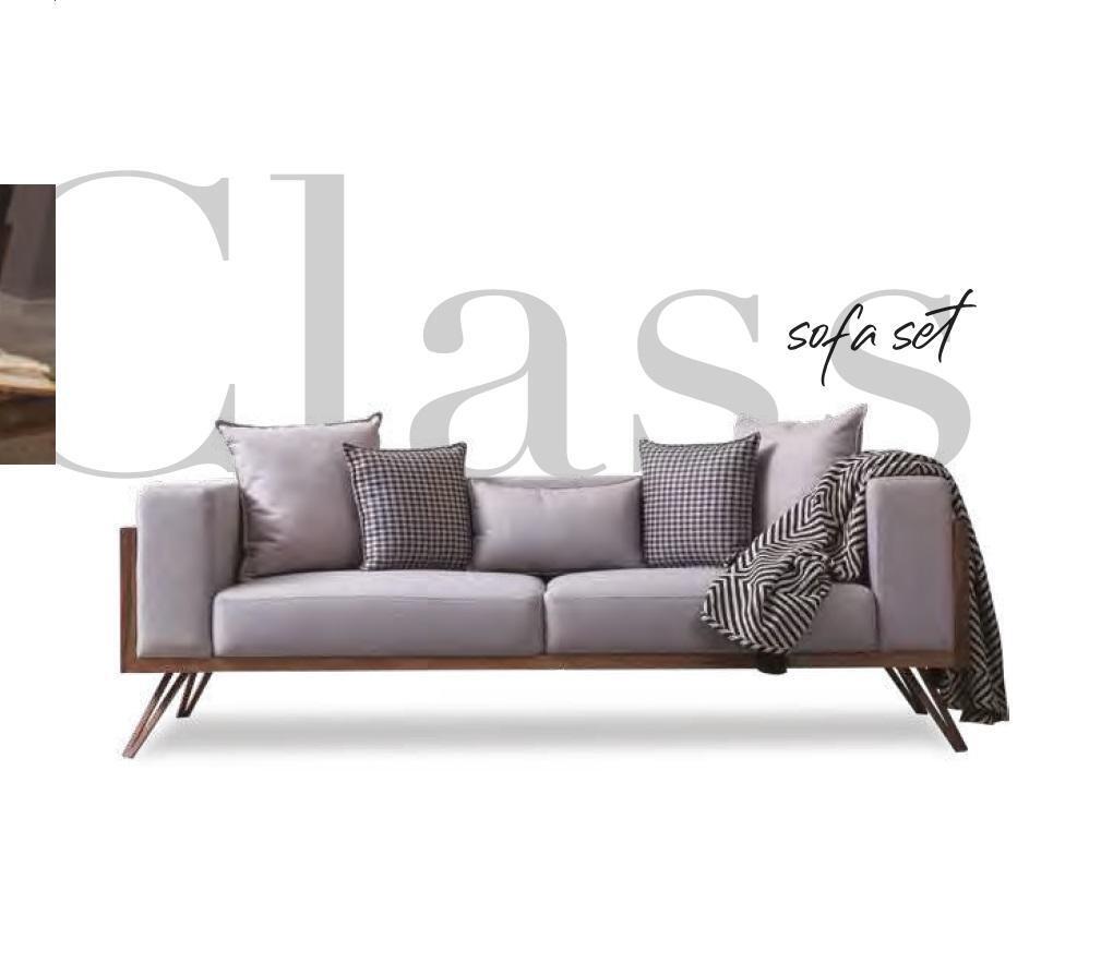 Graues Luxus Sofa Polster Couch Wohnzimmer Einrichtung Stilvolle Möbel