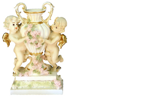 XXL Vase Tisch Dekoration Deko Vasen Antik Stil Skulptur Figur Kelch Engel