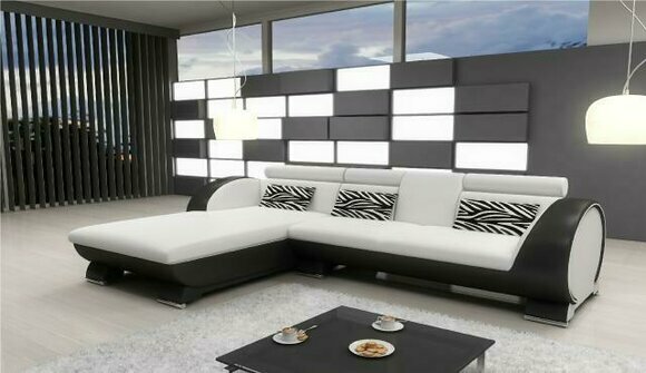 LEDERSOFA SOFA mit USB POLSTER ECKSOFA SOFAGARNITUR DESIGNER COUCH Massfertigung