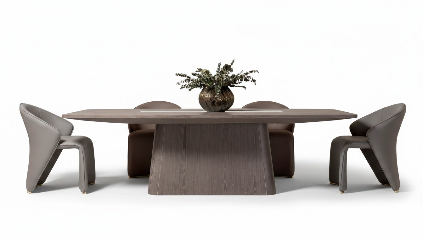 5tlg Esstisch 4x Stühle Esszimmer Set Luxus Essgruppe Modern Helles Holz Lux Neu
