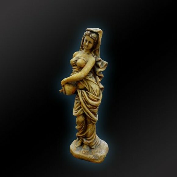 Wasserspeier Brunen Figur Steinfigur für Garten Deko Teich Wasserspucker 6026