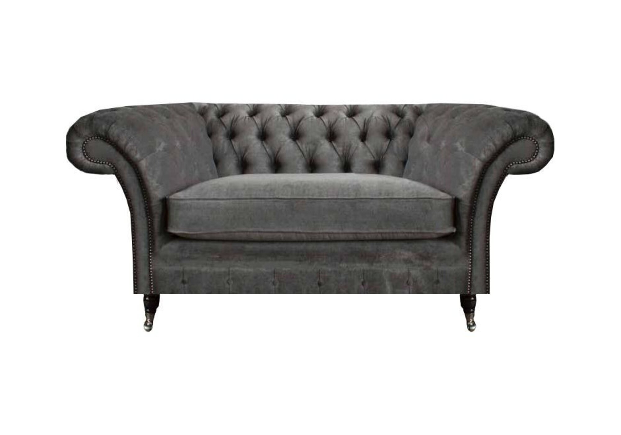 Luxuriöser Grauer Chesterfield Sessel Polstersessel Designer Sitzmöbel