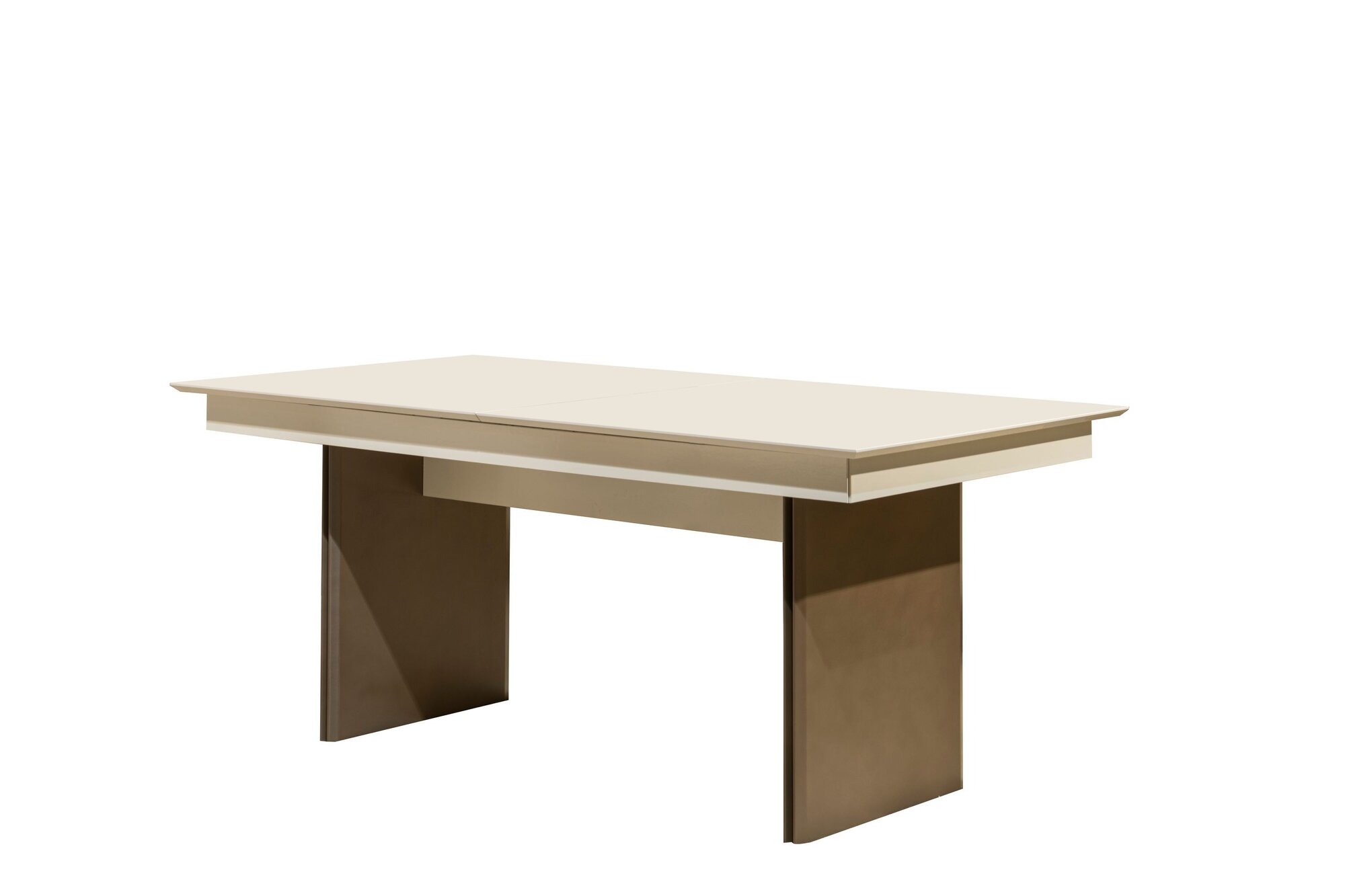 Weiß-Brauner Esstisch Luxuriöse Esszimmer Möbel Ausziehbarer Holz Tisch