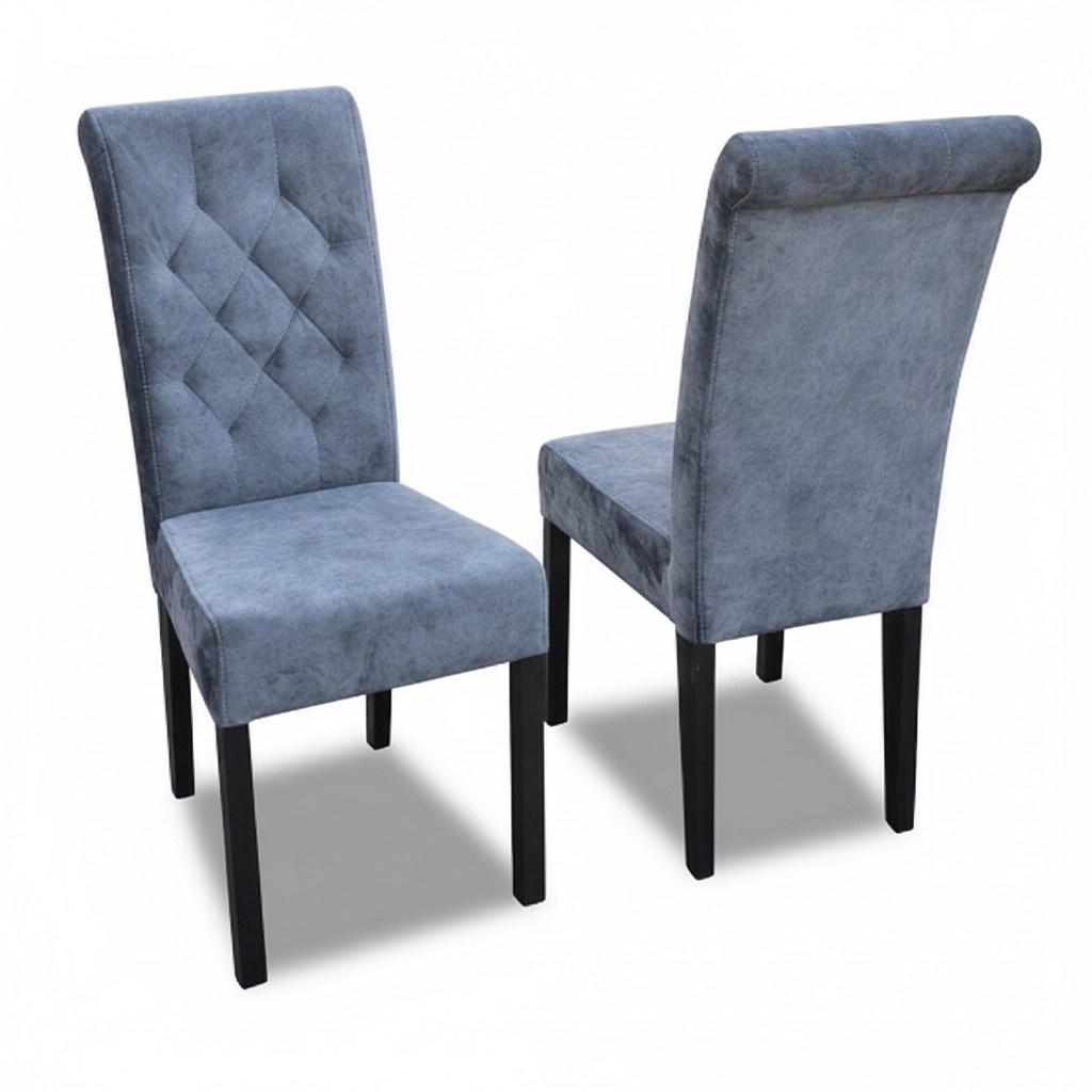 6x Chesterfield Stuhl Set Sitz Polster Garnitur Esszimmer Stühle Lehn Leder K11