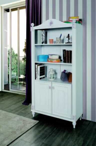 Bücherschrank Bücherregal Jugendzimmer Holz Möbel Regale Weiß Regal