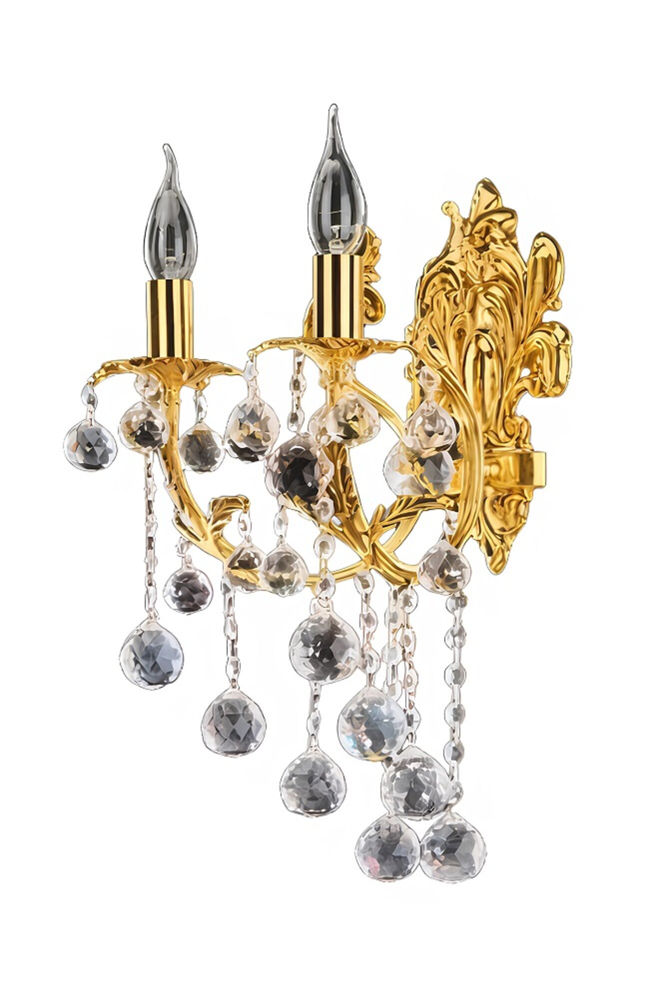 Wandlampe Wandleuchten Wandleuchte Lüster Wand Lampen Kristall Gold Sofort