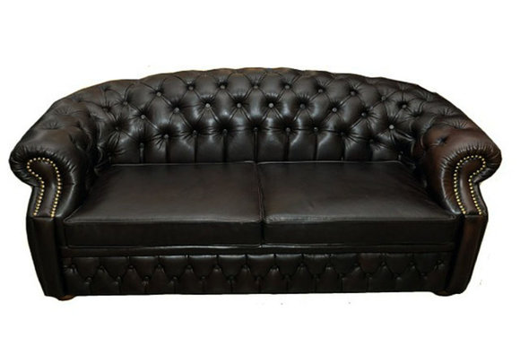 Chesterfield Polster Sofa Couch 3 Sitzer Sofas Ledersofa Textil Neu