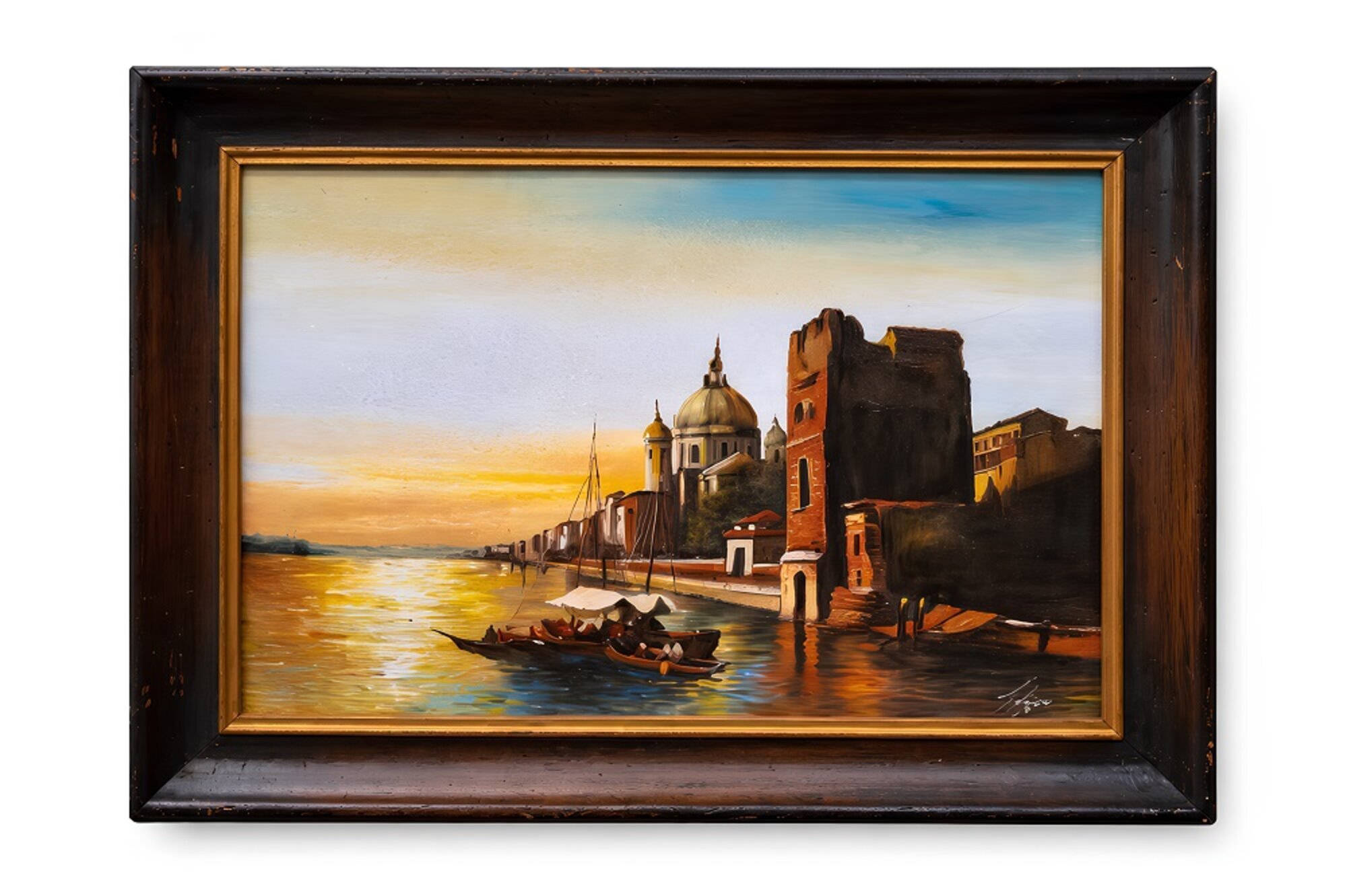 Reduzierte Ölbilder mit klar strukturierten, modernen Linien Sofort