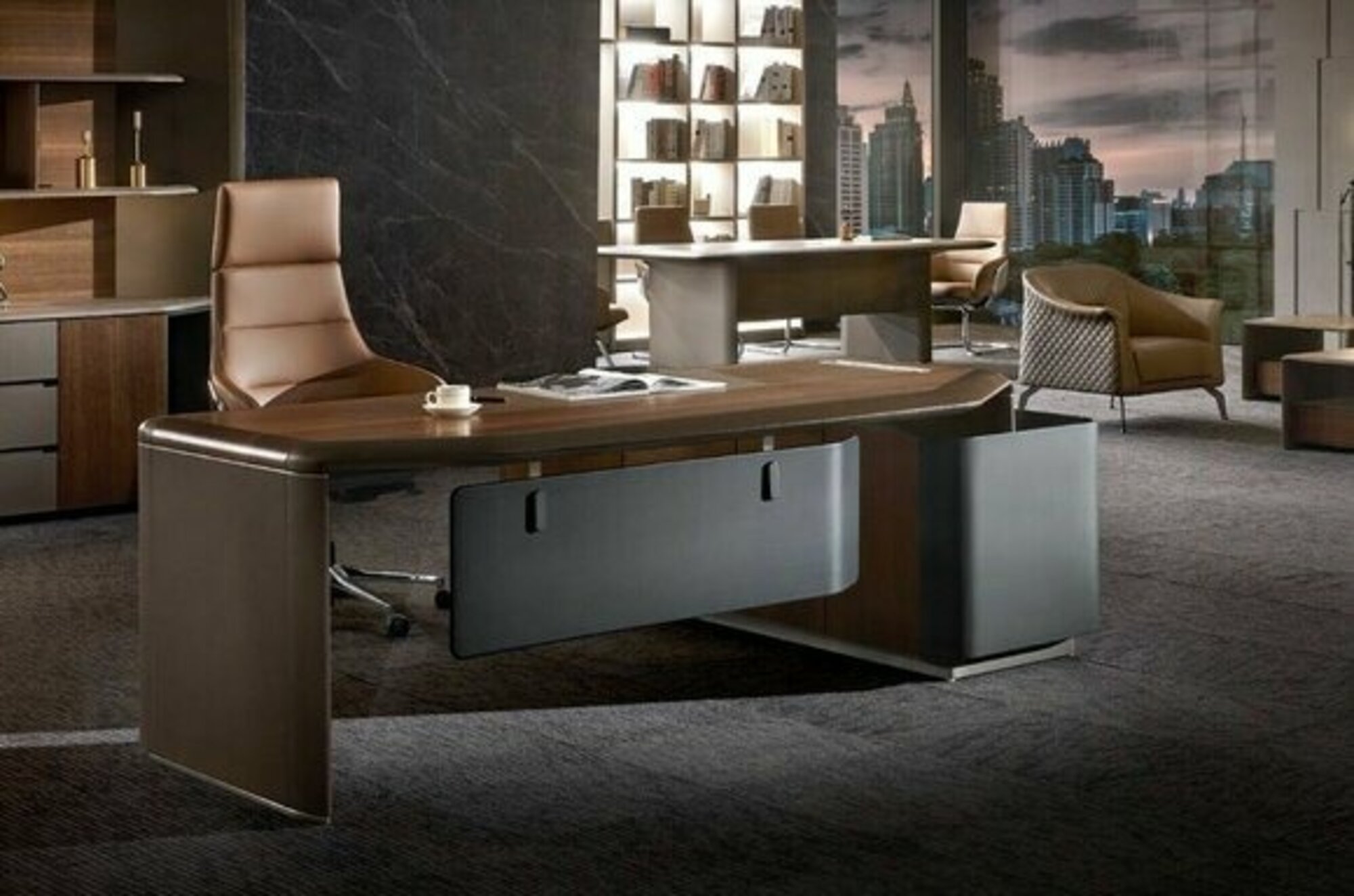 Tisch Schreibtisch Büro Einrichtung Möbel Set Garnitur Sessel Tische 2tlg. Neu