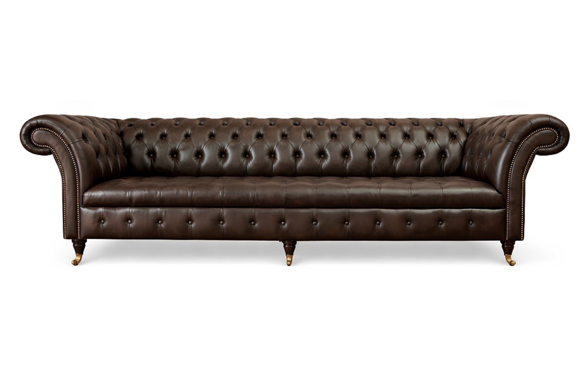 xxl Big Sofa Couch Chesterfield 265cm Polster Sofas 4 Sitzer 100% Leder Sofort