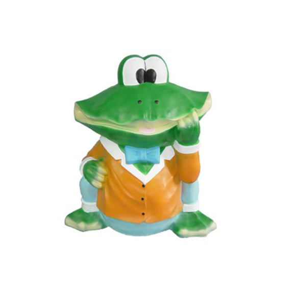 abstrakte Skulptur Frosch Dekoration Figur Kunststoff Deko Statue 28cm