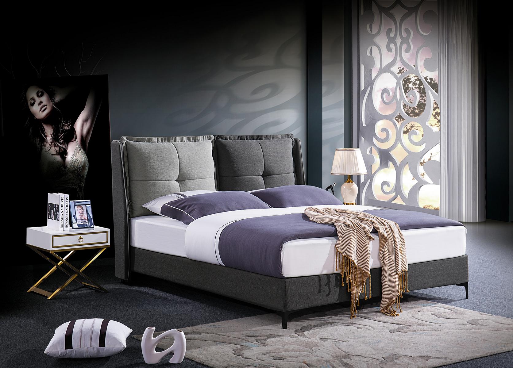 Bett Polster Design. Luxus Doppel Hotel Betten Ehe Schlaf Zimmer Leder 180x200cm