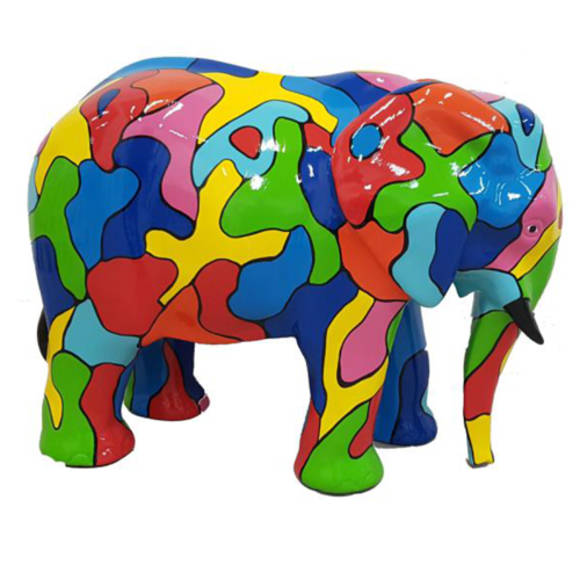 Moderne Figur Dekoration Skulptur Elefant Kunststoff Statuen Deko Statue