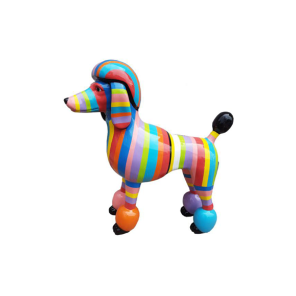 Abstrakt 63cm Hund Figur Statue Skulptur Deko Garten Design Statuen
