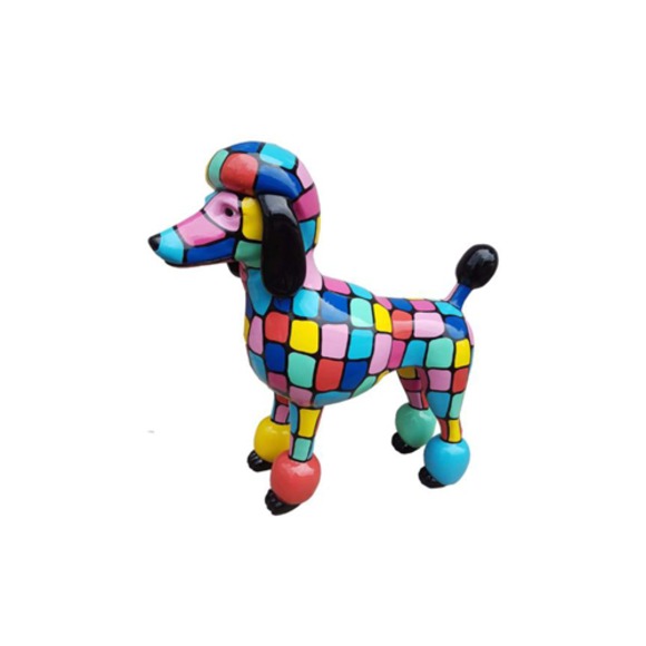 Abstrakt 63cm Hund Figur Statue Skulptur Deko Garten Design Statuen
