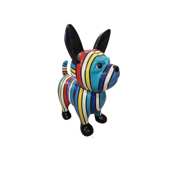 Abstrakte Figur Statue Design Skulptur Deko Hund Garten Statuen 91cm