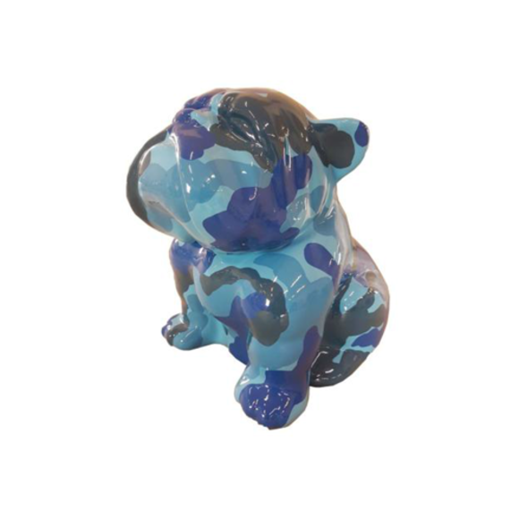 Abstrakte Figur Kunst Hund Skulptur Deko Garten Design Statuen bunt neu