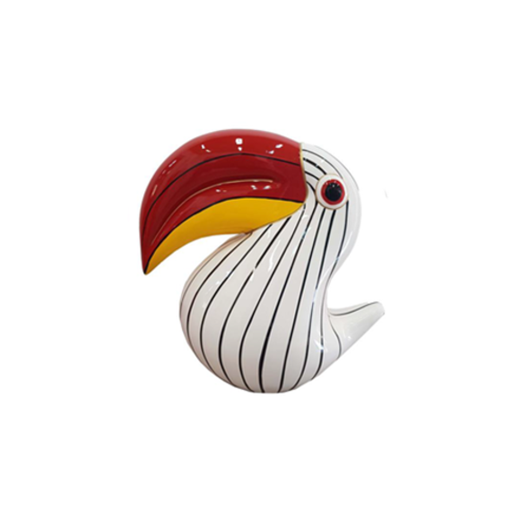 Modern Skulptur Tukan Vogel Kunststoff Dekorative Figur Garten 65cm