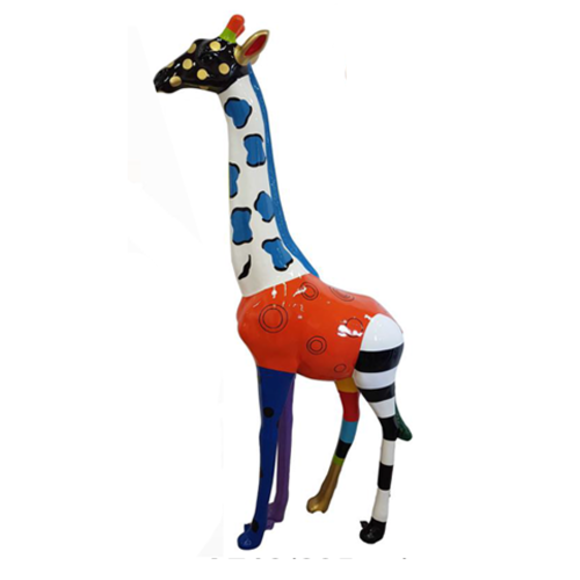 Design Dekoration Figur Giraffe Kunststoff Garten Skulptur Statuen 205 cm