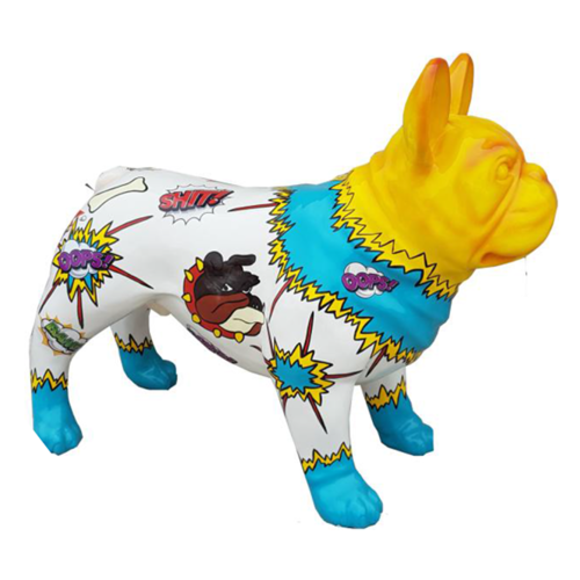 Design Dekoration Figur Hund Kunststoff Garten Skulptur Statuen 75x100cm